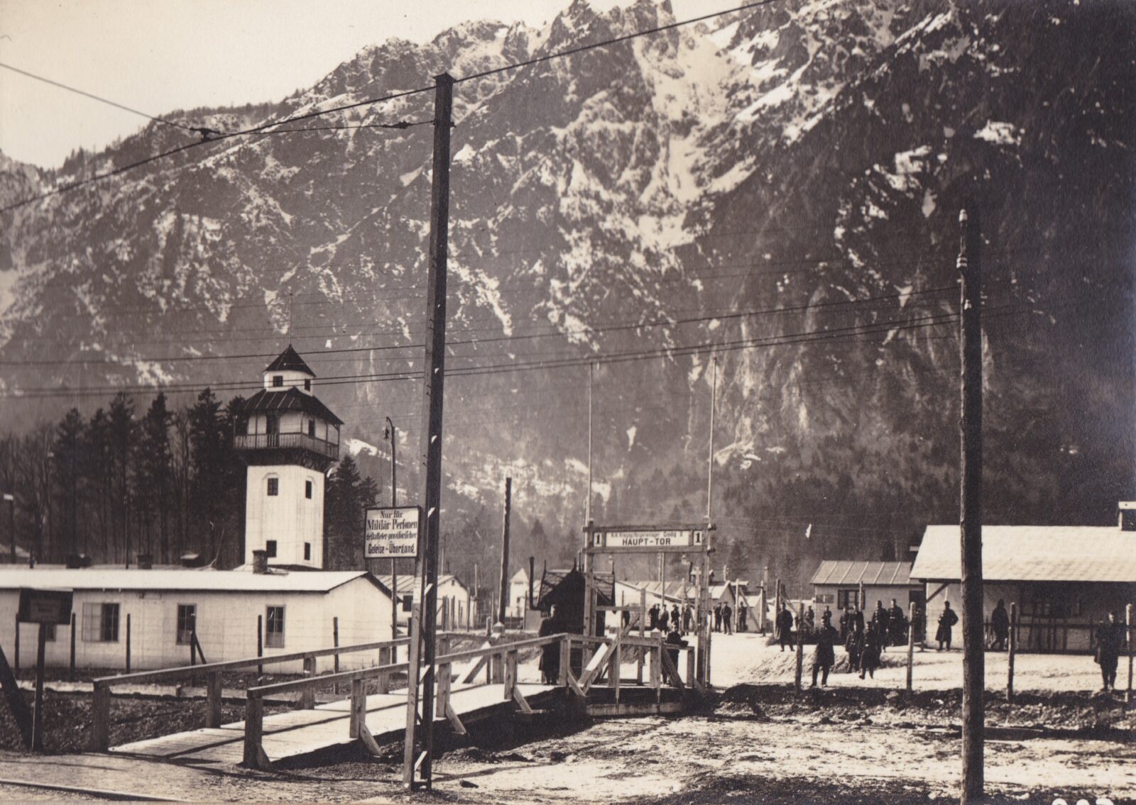 Haupteingangsbereich des Lagers II St. Leonhard, 1914-1918