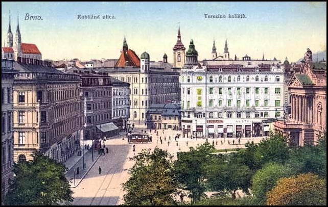 Malinovského náměstí, im Jahre 1907 - Unknown authorUnknown author, Public domain, via Wikimedia Commons