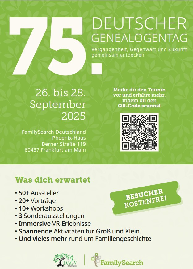 Flyer Deutscher Genealogentag 2025