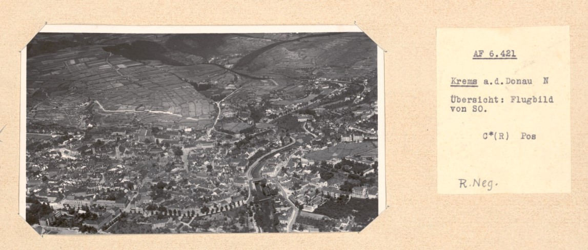 Luftbild Krems an der Donau, Austroflug, 1930 ÖNB Signatur/Inv-Nr. AF 6421 POR MAG, http://data.onb.ac.at/rec/GZ01235225