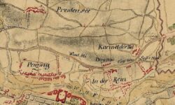 Kartenausschnitt 1. militärische Landesaufnahme